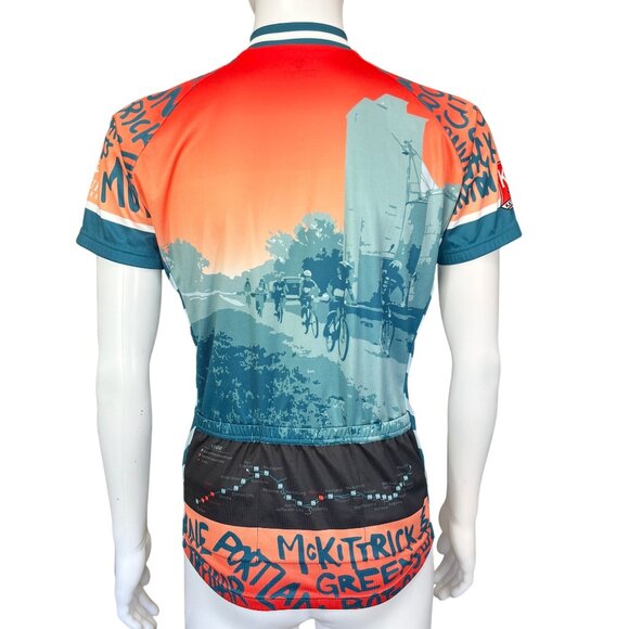 Peaksports Cycling Jersey Unisex S Multicolor Polyester Short Sleeve Zipper - Picture 2 of 8